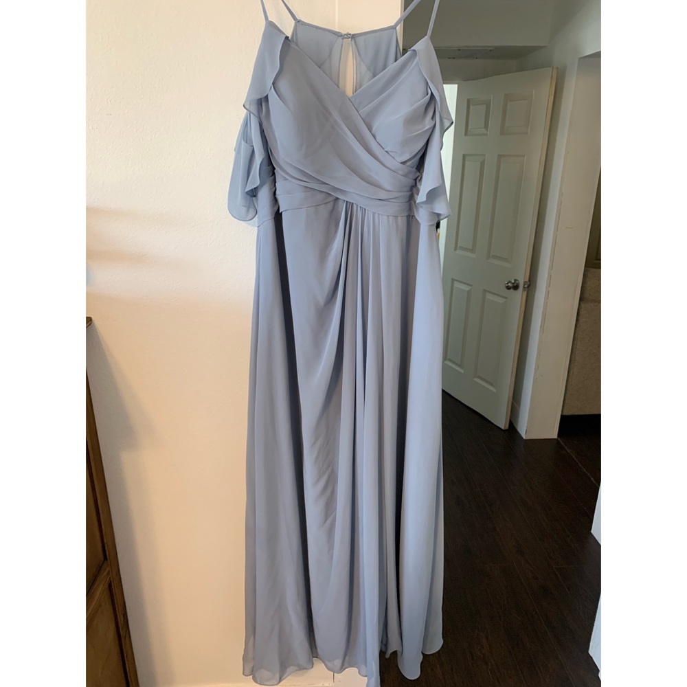 Azazie ‘Dakota’ Dusty Blue Bridesmaid Dress!